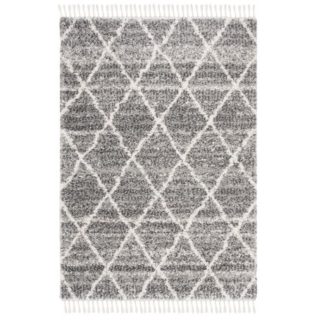 Safavieh 4 x 6 ft. Melrose Shag 900 Rectangle Rug Gray & Ivory SGML935F-4